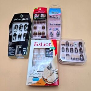 Press On Nail Bundle China Glaze imPRESS Broadway Fashion Toenail Leopard 5 Sets